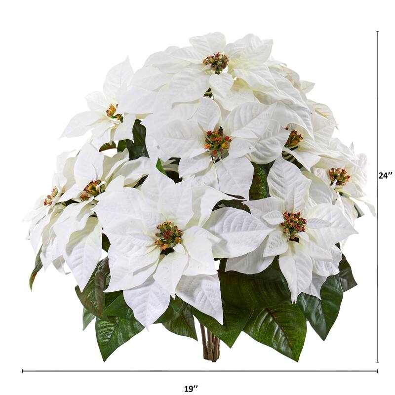 Artificial Maple Leaf Plant in Planter - 16 Inch Fall Decor Home Accent - White - 24