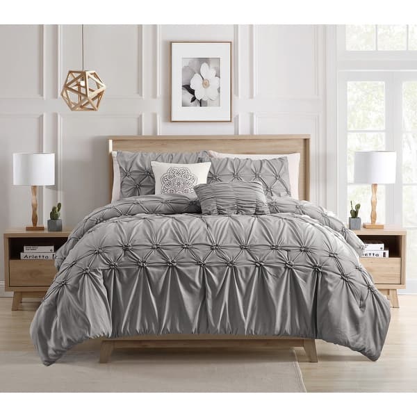 Shop Westwood 5 Piece Smocked Comforter Set Overstock 30865163