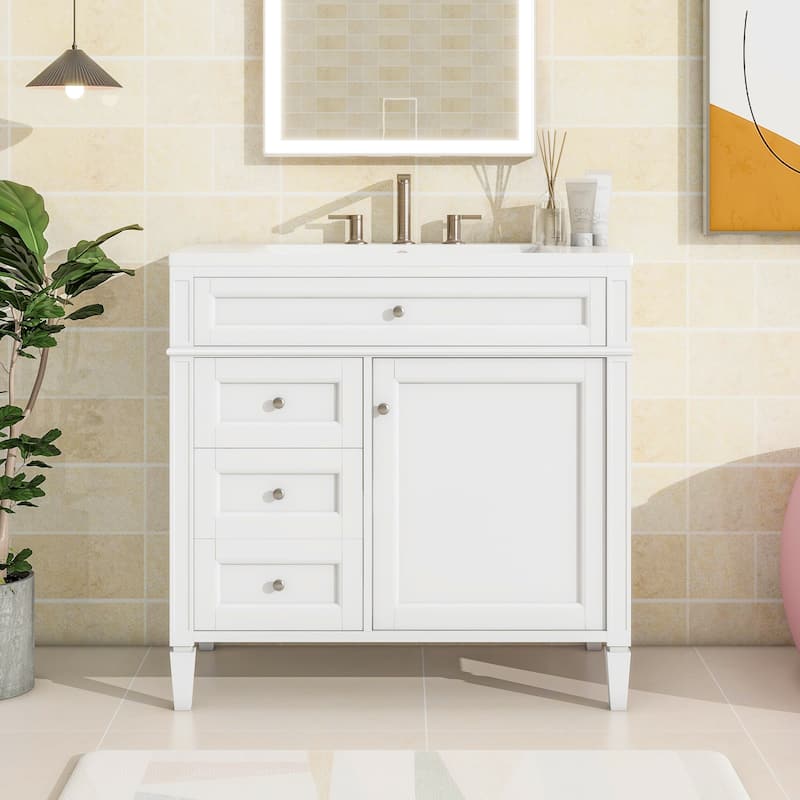 36''Modern Bathroom Vanity with Top Sink