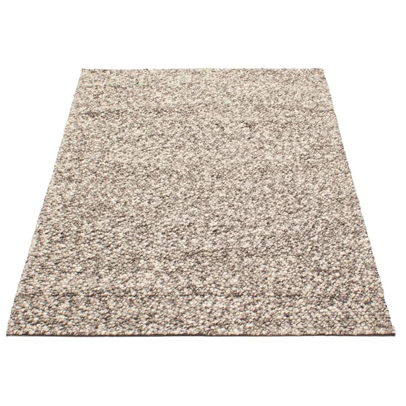 ECARPETGALLERY Braid weave Sienna Dark Brown Wool Rug - 5'2 x 7'5