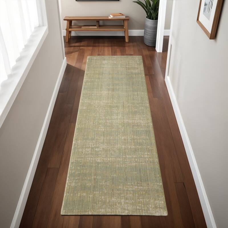 HomeRoots Solid Color Casual Runner Area Rug - 87.00 in. x 30.00 in.  x 0.47 in.
