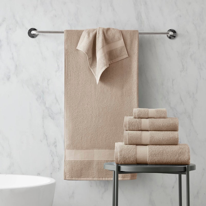 Chelsea Square Premium Turkish Cotton 500GSM Plush 6pc Towel Set - 6-Piece - Beige