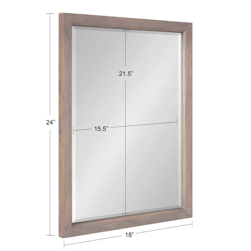 Kate and Laurel Hogan Wood Framed Wall Mirror