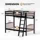 preview thumbnail 35 of 40, Twin Over Twin Solid Wood Bunk Bed for Kids and Adults, No Box Spring Required