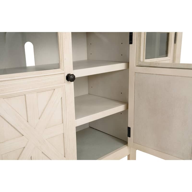 Signature Design by Ashley Bolanburg Antique White/ Gray Casual TV Stand