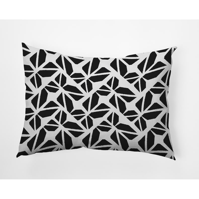 Kaleidoscope Graffiti Indoor/Outdoor Throw Pillow - Black - 14" x 20"