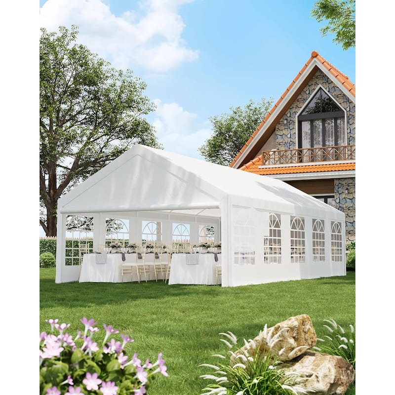 Party Tent Heavy Duty, Outdoor Wedding Tent Event Shelter with Carry Bags