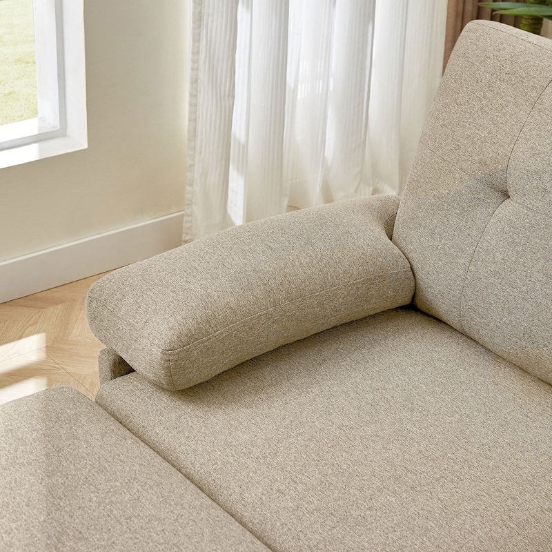 86.22" L Shaped Sectional Sofa with Side Storage Pockets