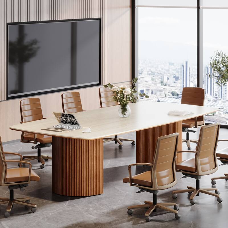 6.56 ft Conference Table, Large Rectangle Meeting Seminar Table