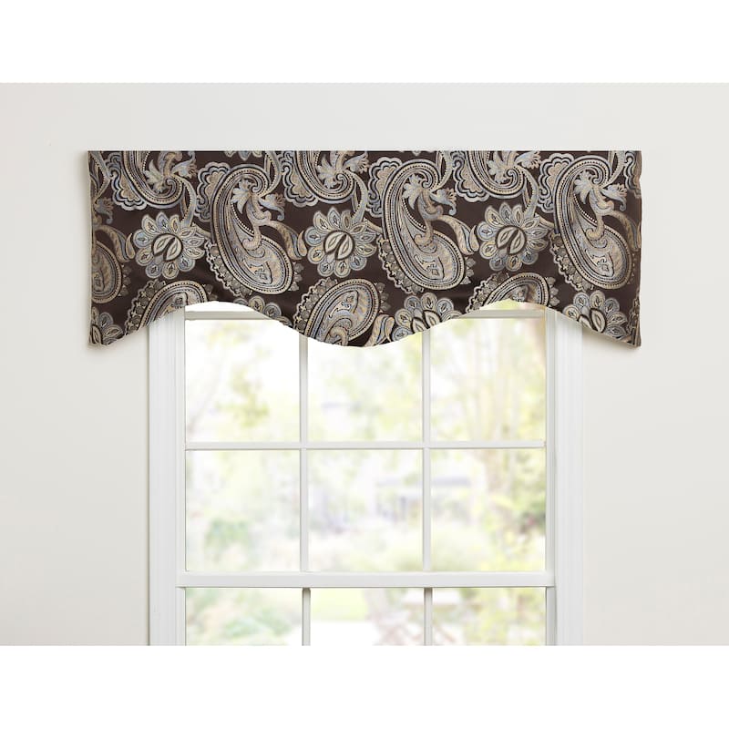 Napoleon chocolate paisley shaped valance