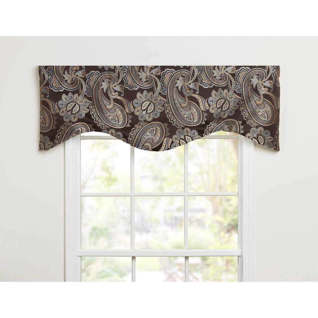 Napoleon chocolate paisley shaped valance