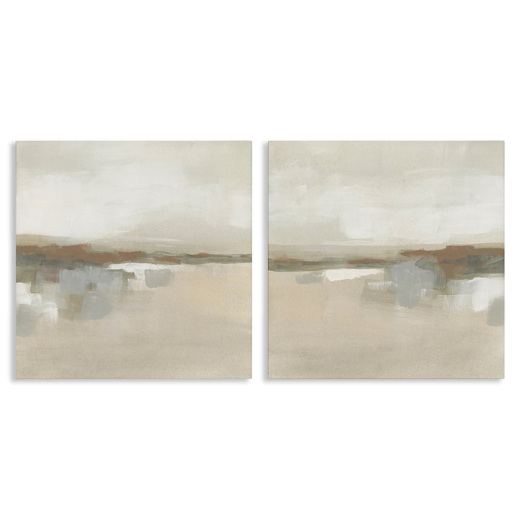 Stupell Earthy Landscape Impressions Canvas Wall Art Design By June Erica Vess (Set of 2)