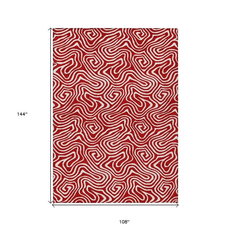 HomeRoots Abstract Transitional Rectangle Outdoor Rug