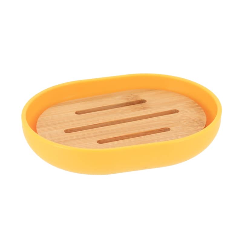 Yellow Padang Bathroom Accessory Set 7-Pieces Bamboo - Soap Dish Cup Only