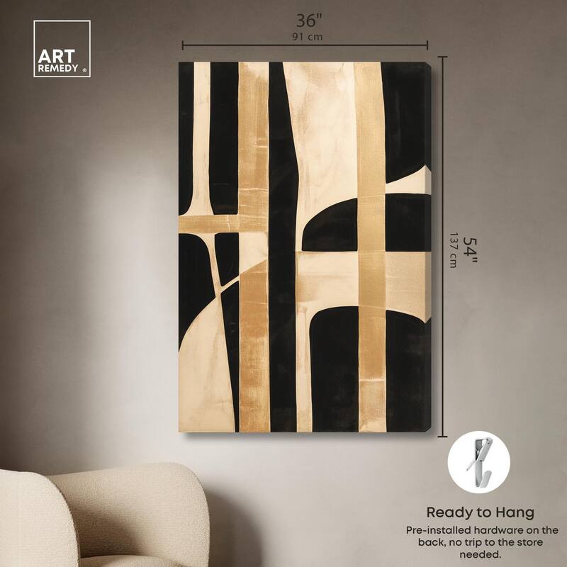 Noir and Gold I Canvas by Art Remedy, Gallery Wrapped