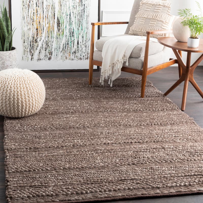 The Gray Barn Hollyhead Wool Area Rug - Mushroom - 9' x 13'