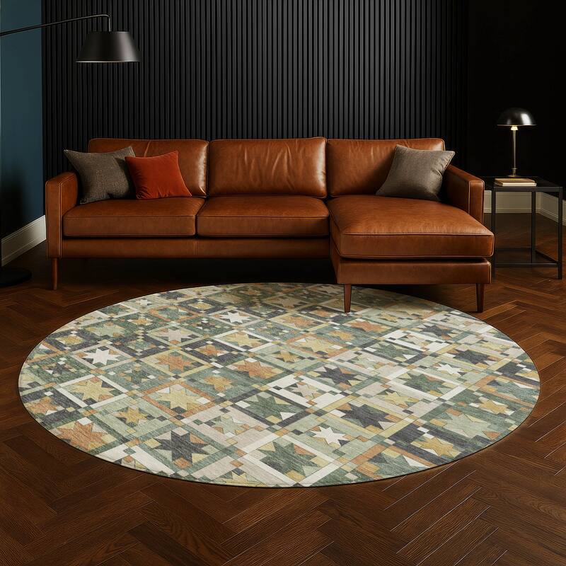 Machine Washable Indoor/ Outdoor Global Goddard Chantille Rug