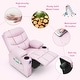 preview thumbnail 42 of 58, Costway Kids Youth Recliner Chair PU Leather w/Cup Holders & Side