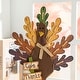 preview thumbnail 31 of 53, Glitzhome Thanksgiving Wooden Turkey Table Decor Wall Hanging Signs