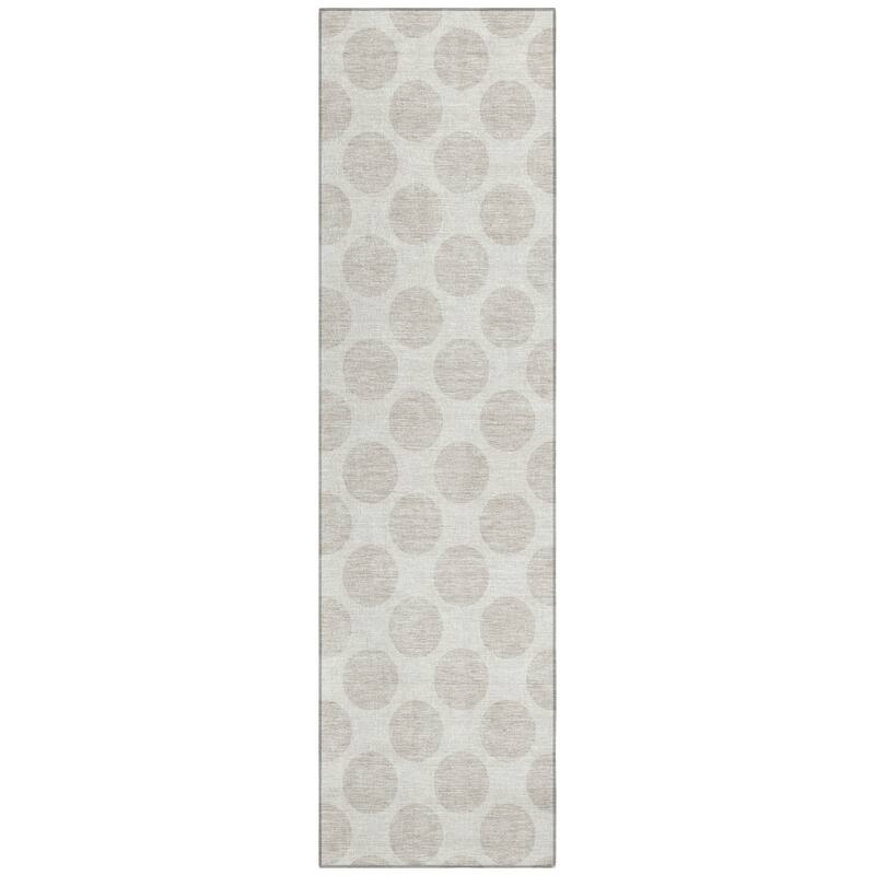 Machine Washable Indoor/ Outdoor Chantille Modern Dots Rug