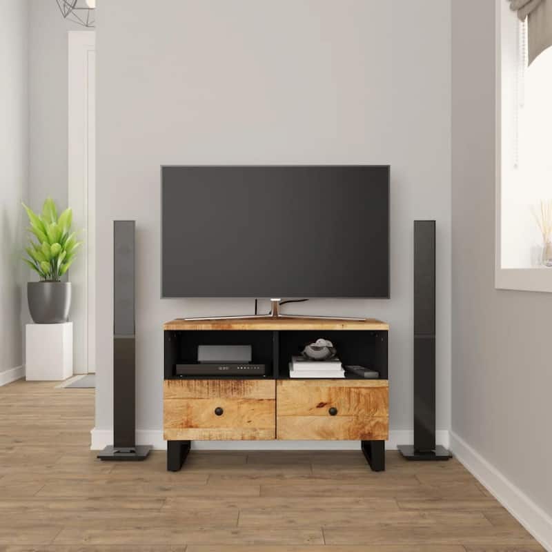 vidaXL TV Stand 27.6"x13"x18.1" Solid Wood Mango - 27.6" x 13" x 18.1" Mango