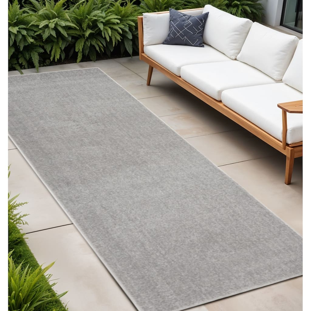 HomeRoots Contemporary Runner Outdoor Rug - 2' X 10'