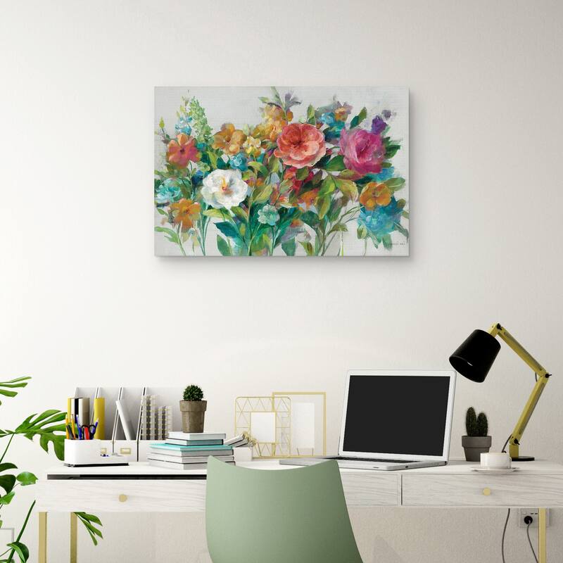 Country Florals Neutral by Danhui Nai Canvas Art Print