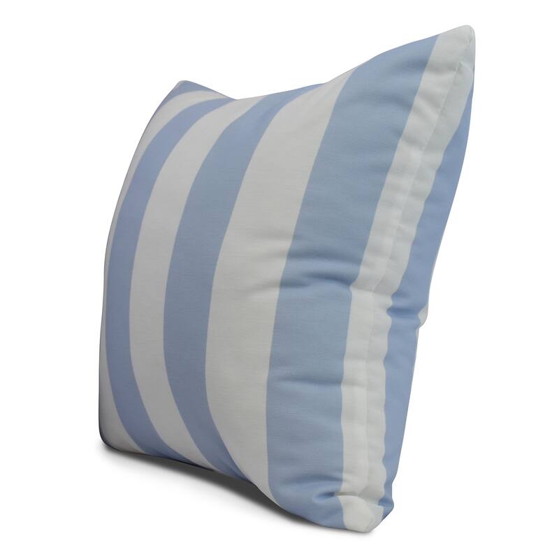 18 x 18 Inch Rugby Stripe Stripe Print Outdoor Pillow