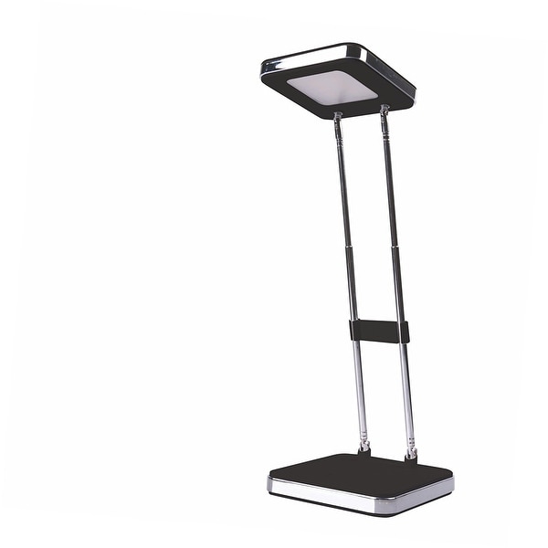 PureOptics® LED Telescoping Desk Lamp, LEDs, Glossy Finish, Adjustable Height, Folds Flat for Storage, 2.5W, 220 Lumens, Black