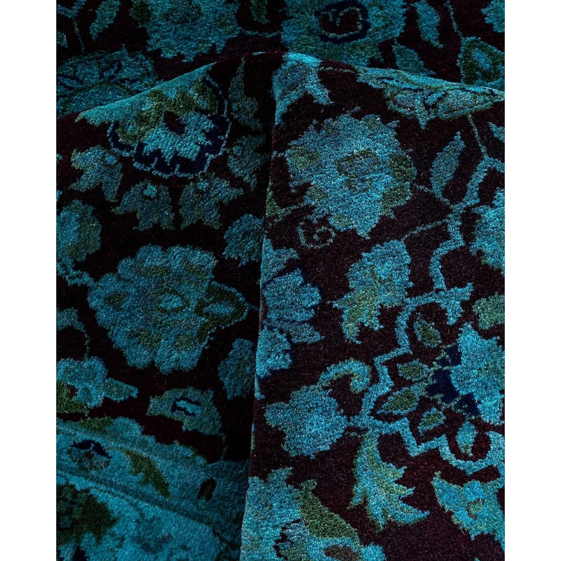 Contemporary Overdyed Wool Hand Knotted Area Rug - 3' 2" x 5' 0"