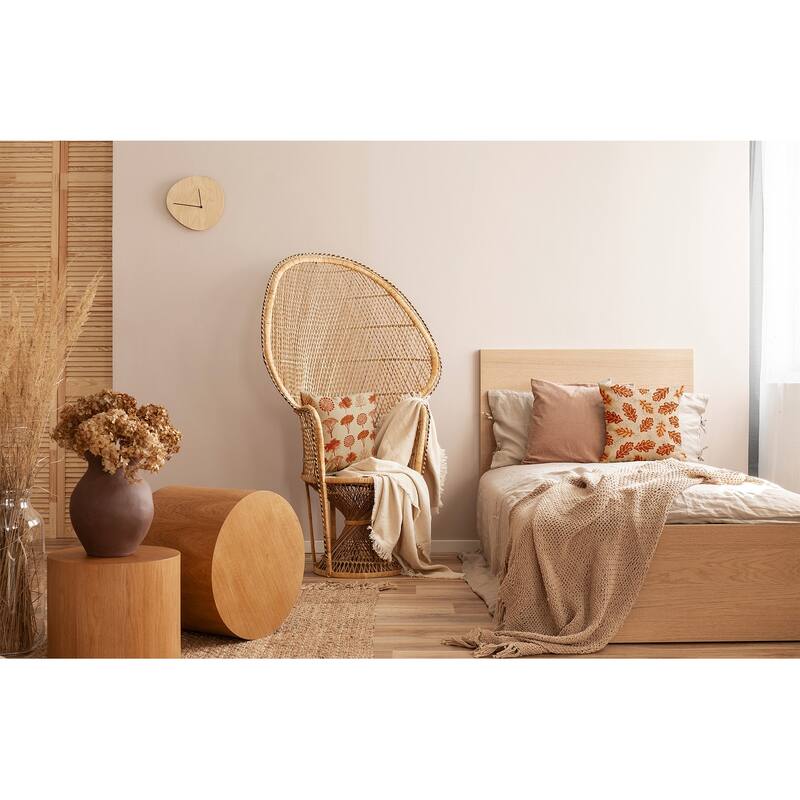 Retro Leaves Decorative Throw Pillow