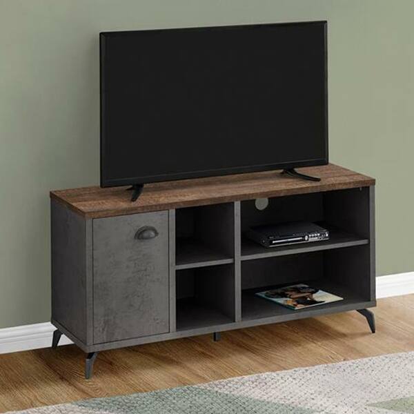 Tv Stand 48 Inch Console Living Room Bedroom Laminate Grey 47 inches