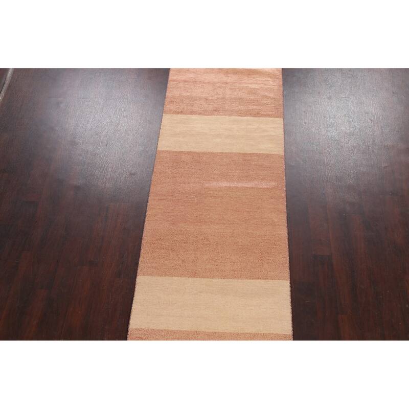 Modern Gabbeh Kashkoli Oriental Long Runner Rug Wool Handmade - 3'1" x 20'1"