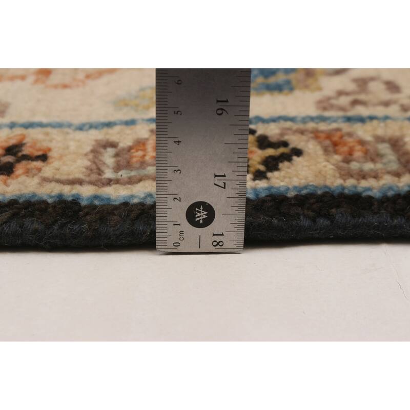 ECARPETGALLERY Hand-knotted Jules Serapi Black Wool Rug - 5'11 x 8'10