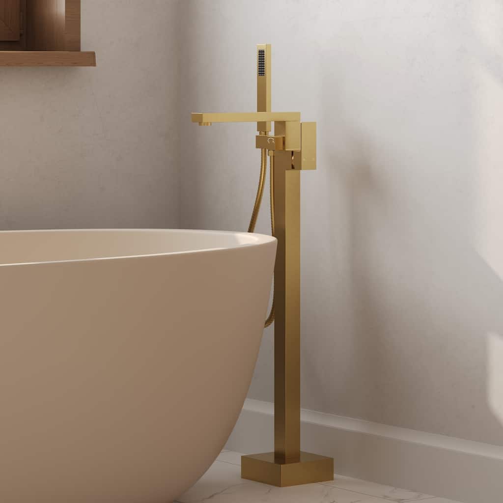 Single-Handle Claw Foot Freestanding Tub Faucet With Hand Shower