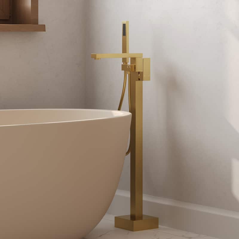 Single-Handle Claw Foot Freestanding Tub Faucet With Hand Shower