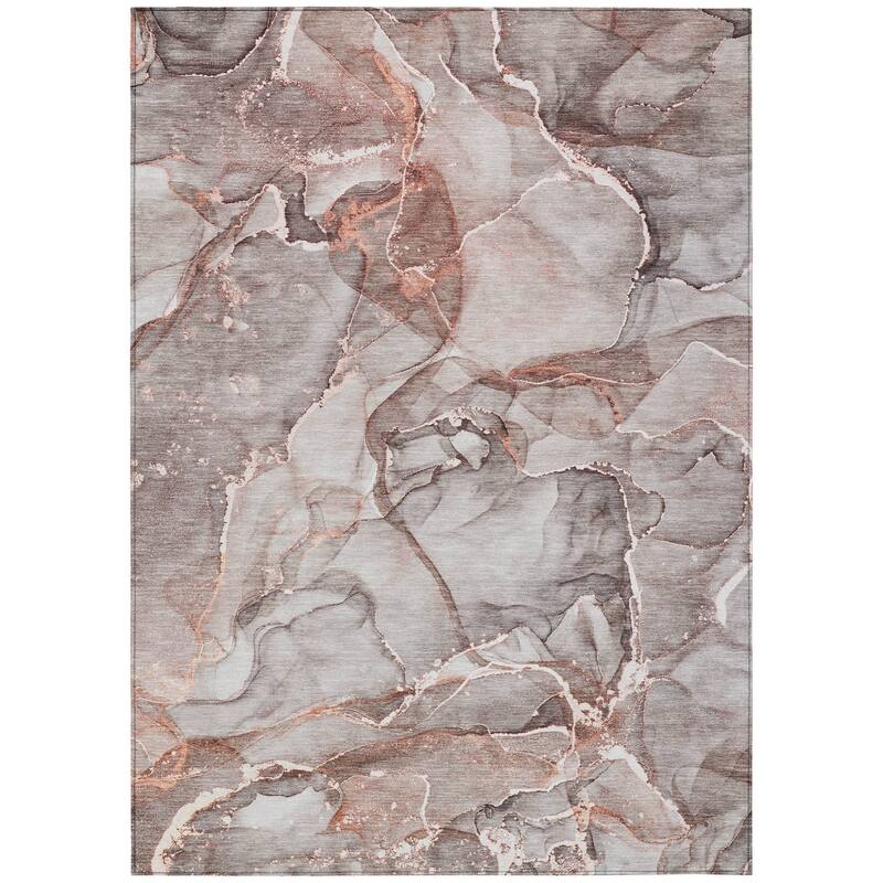 Almiz Artistic Abstract Weather Resistant Timeless Fusion Runner Outdoor Rug