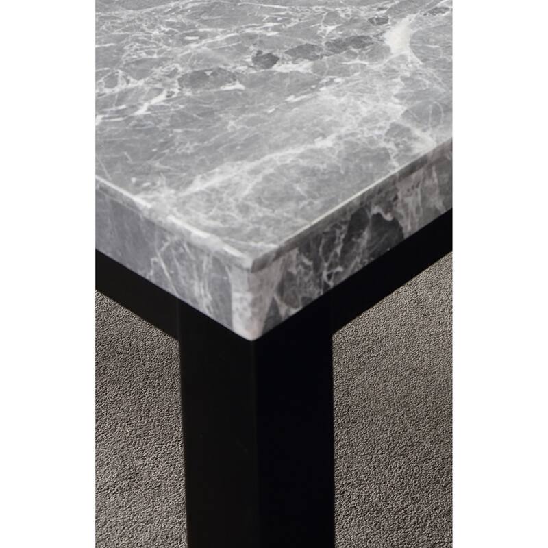 Steve Silver Norwich Gray Marble Top Dining Table