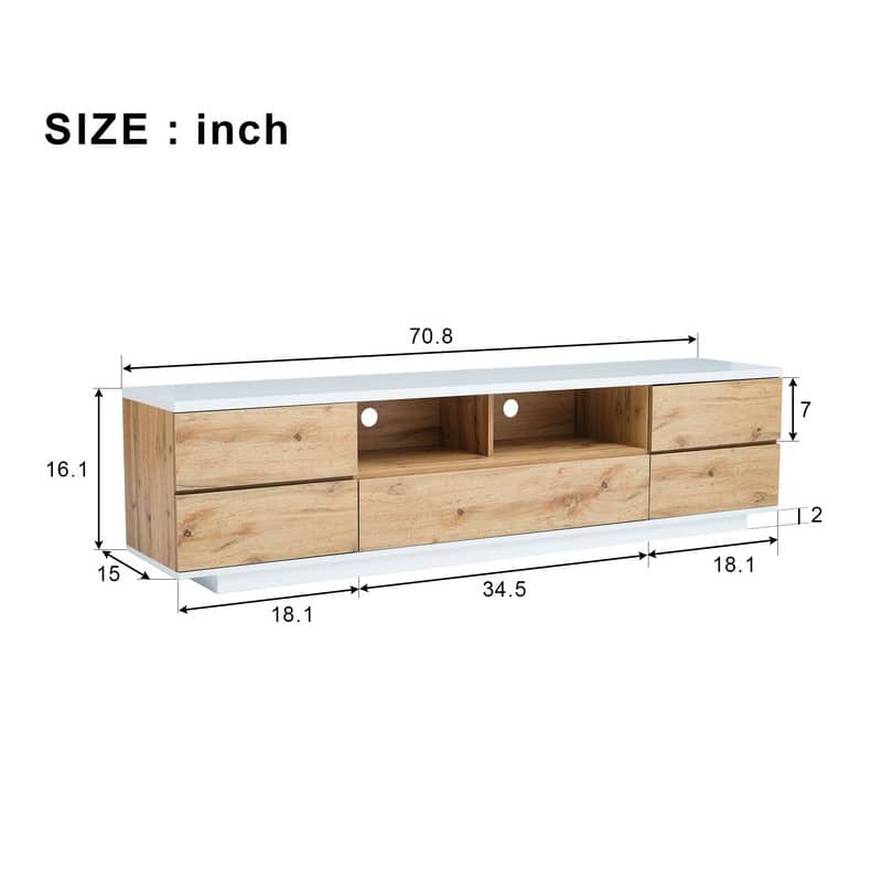 Modern TV stand for TVs up to 80", Entertainment Center Media Console