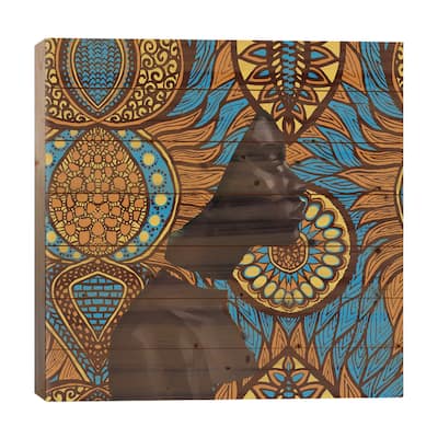 Wax Series Print On Wood by Adekunle Adeleke - Multi-Color