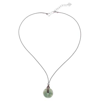 Novica Handmade Noble Core Jade Pendant Necklace