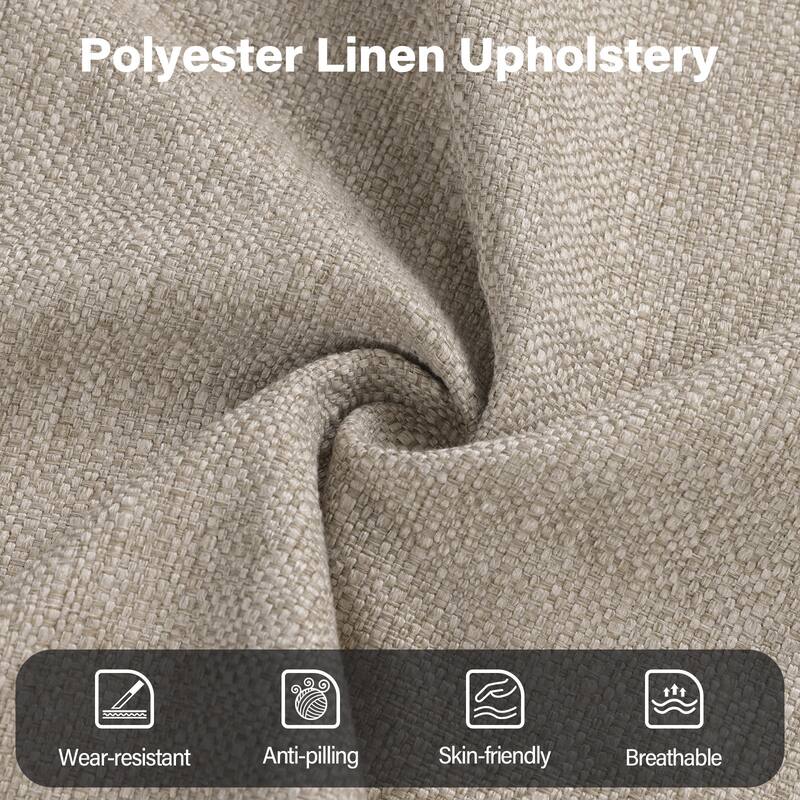 26" Upholstered Swivel Counter Stool With Solid Wood Frame - 37.8"H x 19.7"W x 23.2"D