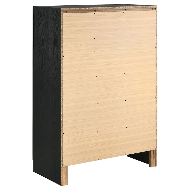 Miranda 4-Piece Storage Bedroom Set with Glittering Stripes