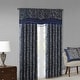 preview thumbnail 16 of 35, Madison Park Aubrey Jacquard Window Rod Pocket Valance with Beads - 50 x 18"