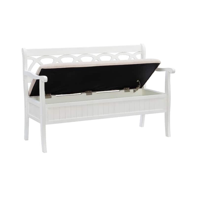 Linon Elliana Flip Top Entryway Storage Bench