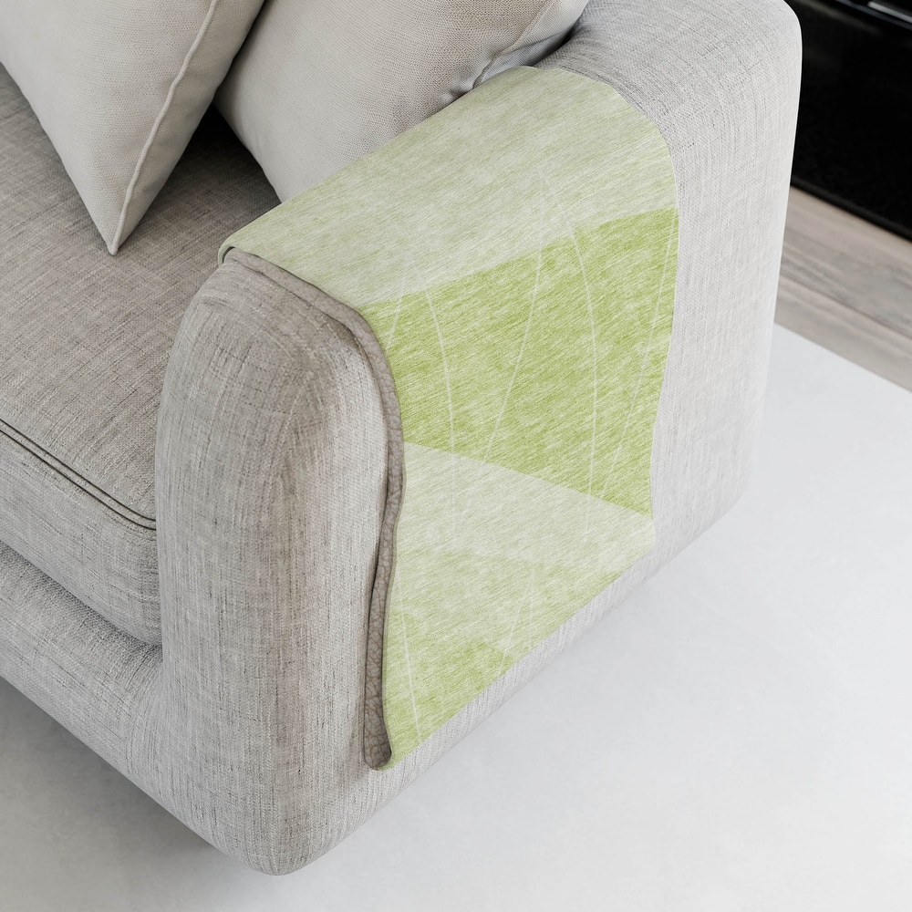 Premium Machine Washable Modern Prism Sherpa Throw Blanket