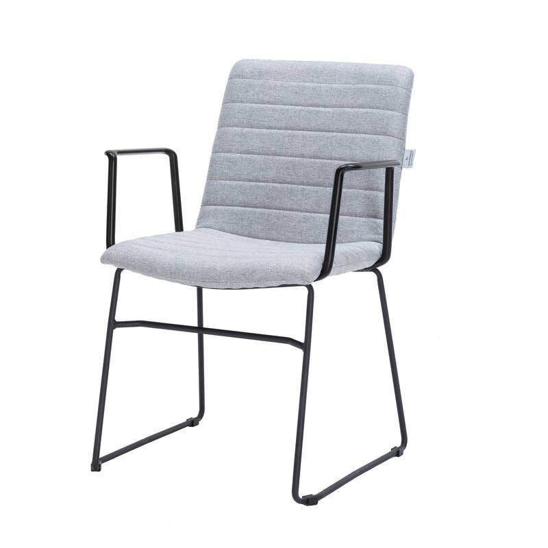 Zylar Ergonomic Guest Chair with Leather, Stainless Steel Base, High-Density Foam, Modern Design for Office or Waiting Room