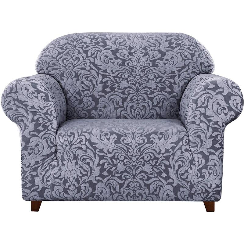 Subrtex 1 Piece Armchair Slipcover Jacquard Damask Spandex Furniture Protector