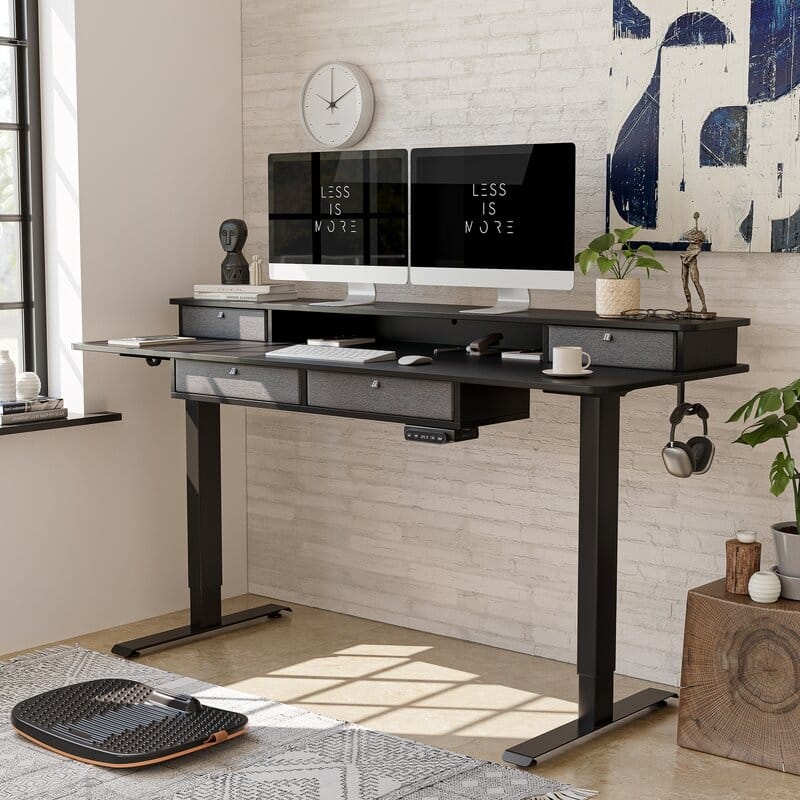 FEZIBO/Home Office Furniture/Wood/Standing Desk With 4 Drawers/Desks
