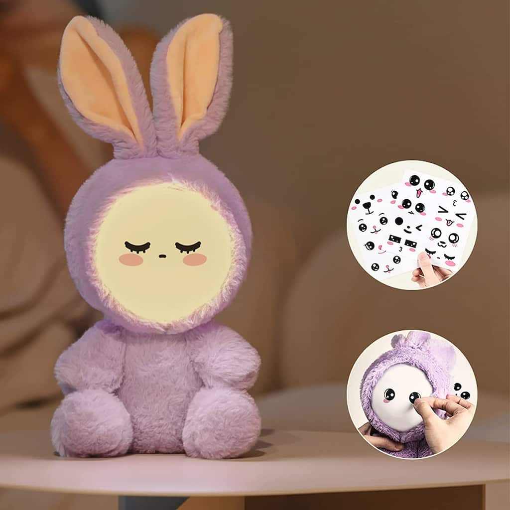 Stuffed Animal Night Light, Cute Bunny Soft Plush Night Lights